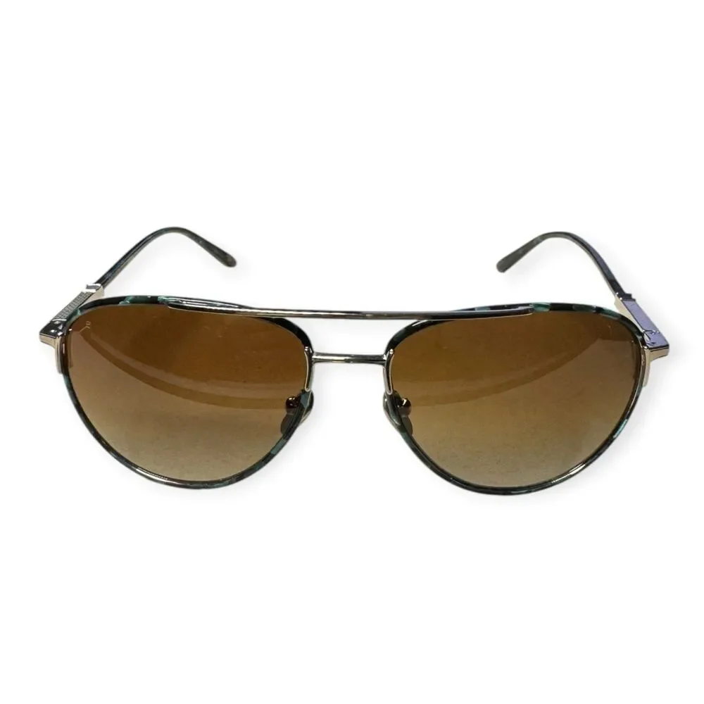Leisure Society Adrina Polarized Sunglasses Aviator Silver Frames Rare